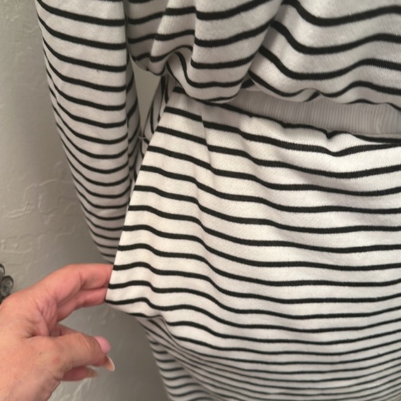 Kosmios 2- Piece White and Black Stripped Dress , Size Small - Picture 5 of 5